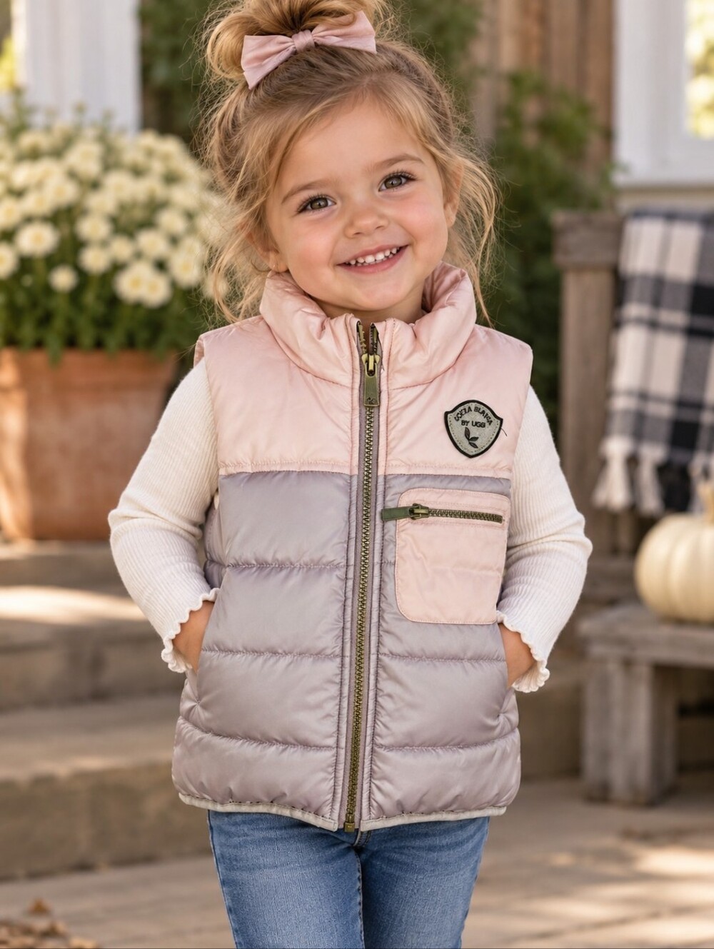 Koolaburra by UGG Toddler Girls Quilted Puffer Vest Size 2T Mauve Pink Fall